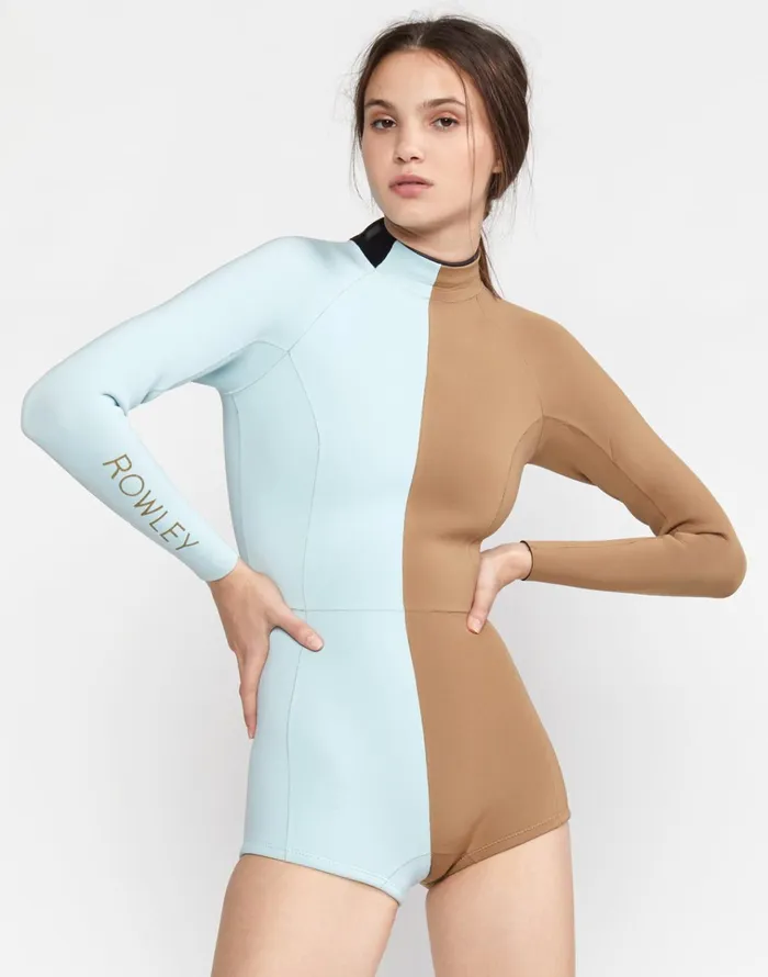 Logan Colorblock Wetsuit 8211 Sky Blue Women Cynthia Rowley Surf and Swim