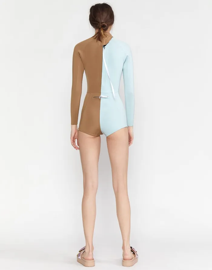 Logan Colorblock Wetsuit 8211 Sky Blue Women Cynthia Rowley Surf and Swim