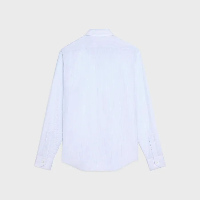 Loose Shirt In Cotton Poplin Blancbleu Ciel Men CELINE SHIRTS