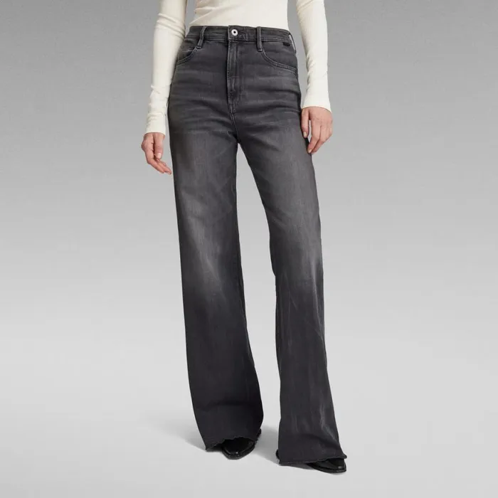 Loose Women GStar RAW Deck Ultra High Wide Leg Jeans Faded Blade