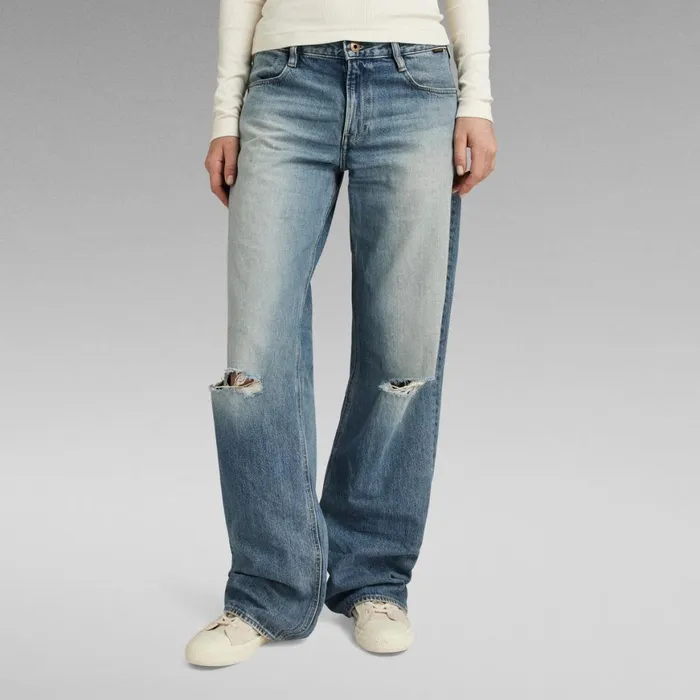Loose Women GStar RAW Judee Low Waist Loose Jeans Antique Faded Blue Agave Ripped