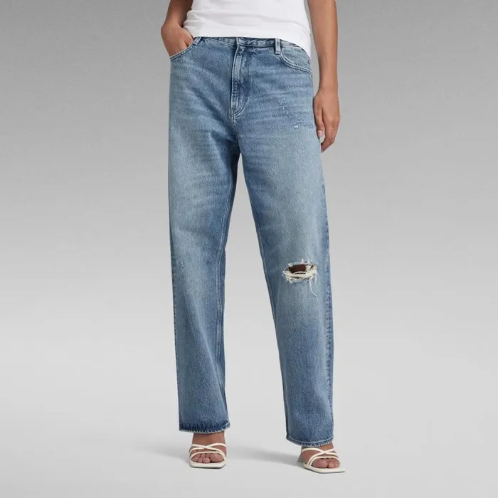 Loose Women GStar RAW Type 89 Loose Jeans Sun Faded Ripped Air Force Blue