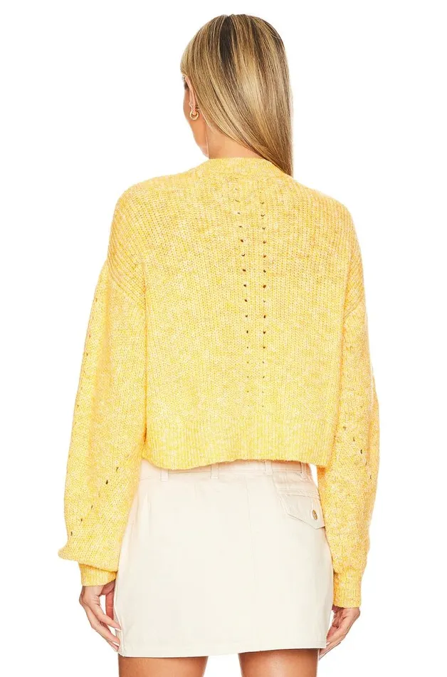Lovers Friends Ariella Cropped Pullover Yellow Multi Women Lovers and Friends Sweaters and Knits