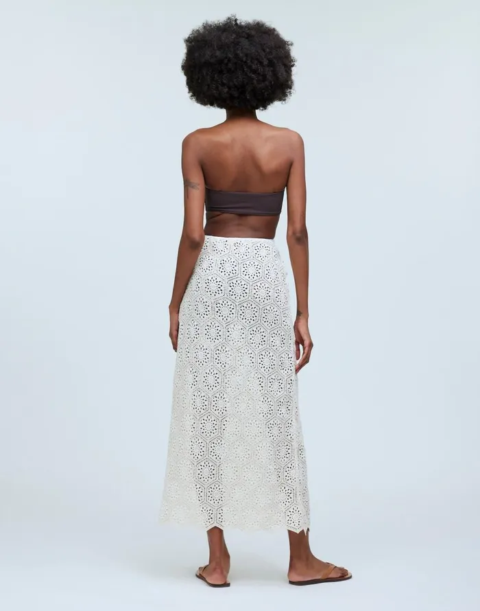 Madewell Agua Bendita Tove Skirt Cream Women Skirts