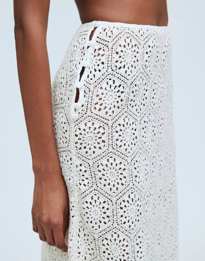 Madewell Agua Bendita Tove Skirt Cream Women Skirts
