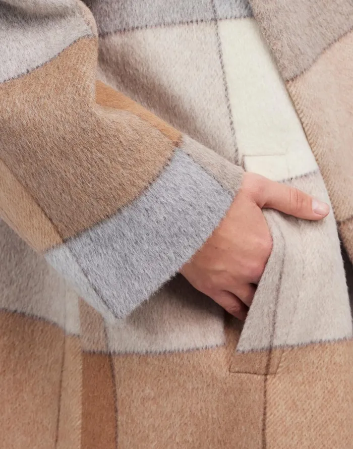 Madewell Belted Robe Coat In Plaid Soft Fawn Women Coats Jackets