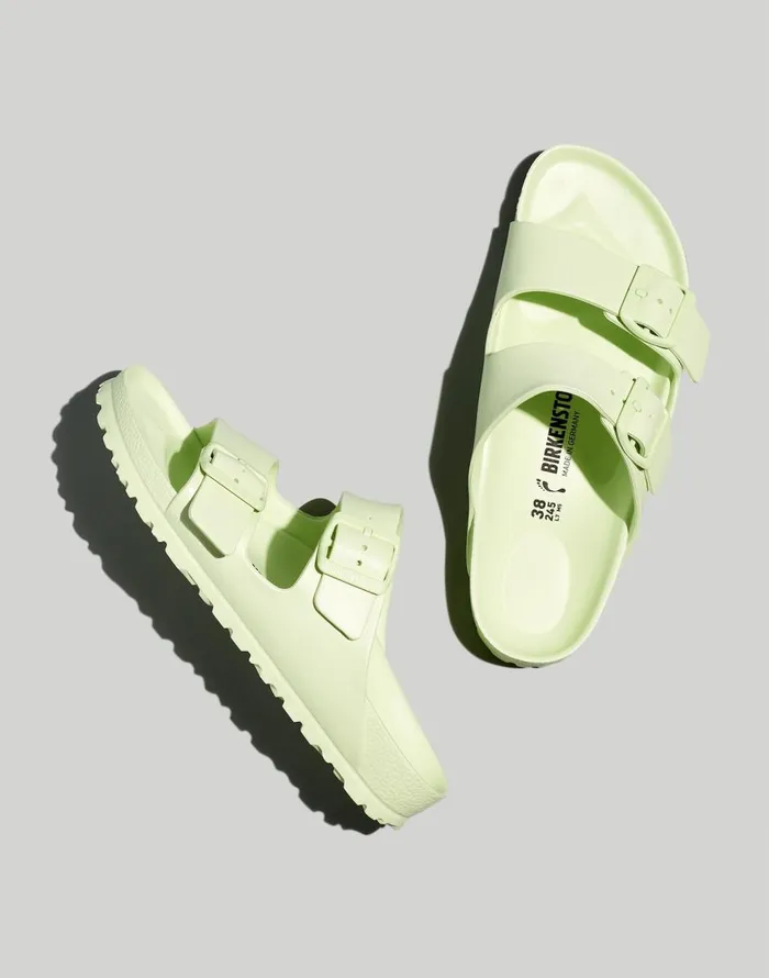 Madewell Birkenstock Arizona EVA Sandals Faded Lime Women Sandals