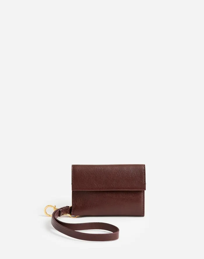 Madewell Card Case Wristlet Chocolate Raisin Women Pouches and Wallets