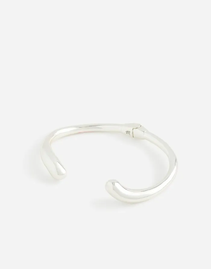 Madewell Chunky Twist Cuff Bracelet Light Silver Ox Women Jewelry