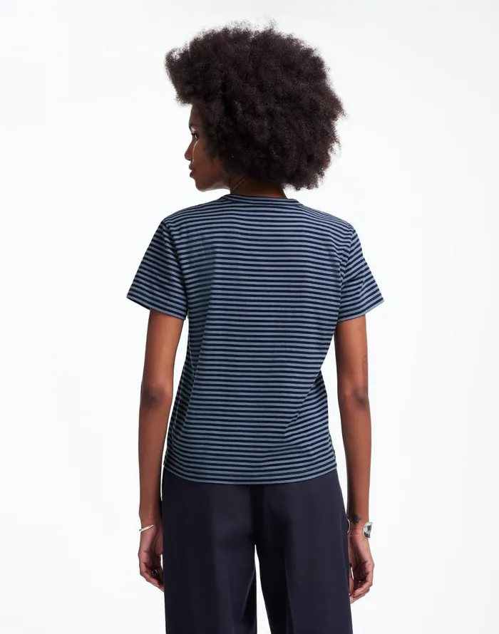 Madewell Cotton Perfect Crewneck Tee Teapot Blue Women Tees