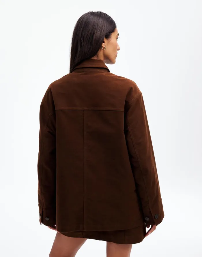 Madewell FlapPocket Field Jacket Dark Chicory Women Coats Jackets