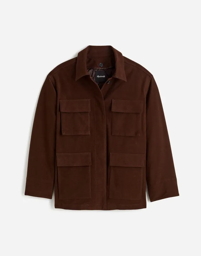 Madewell FlapPocket Field Jacket Dark Chicory Women Coats Jackets