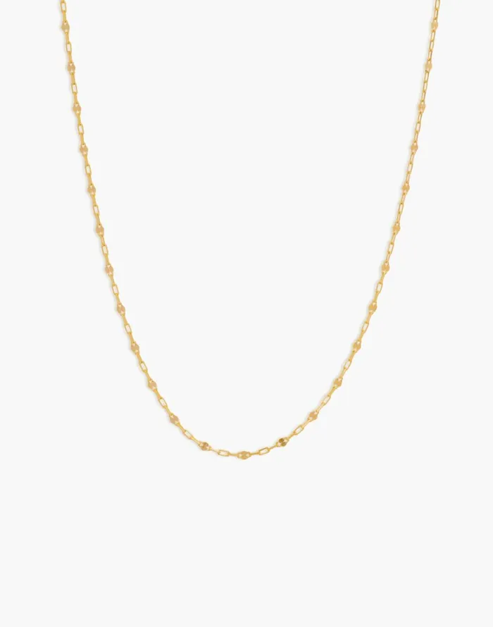 Madewell Kinn Studio Diamond Cut Rolo Chain Neck Gold Women Jewelry