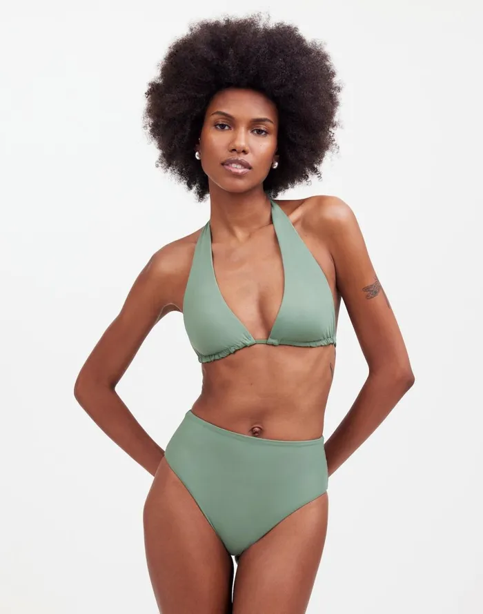Madewell Lexaswim Koloa Convertible Top Agave Women Swim