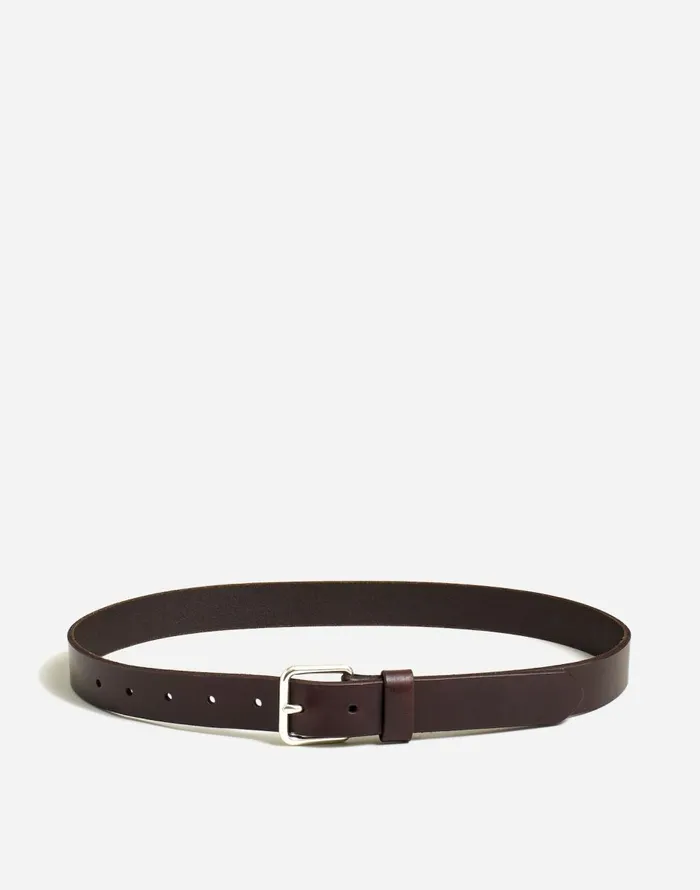 Madewell Narrow Leather Belt Rich Brown Men Belts