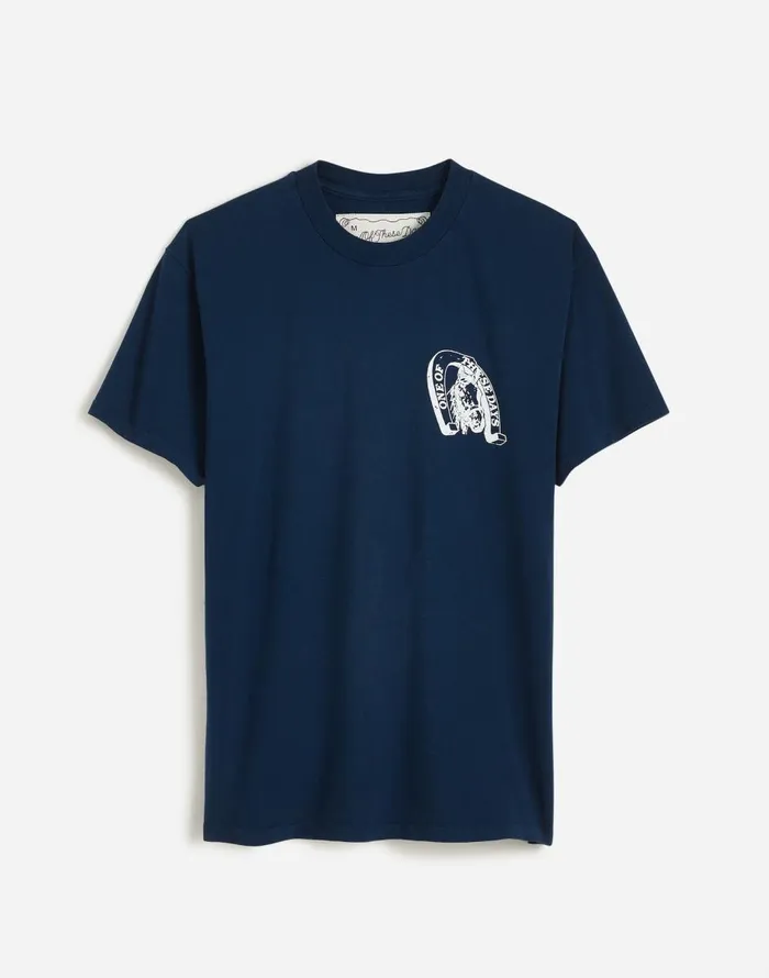 Madewell One Of These Days Lucky Number 73 Graphic Tee Sun Faded Navy Men Tees