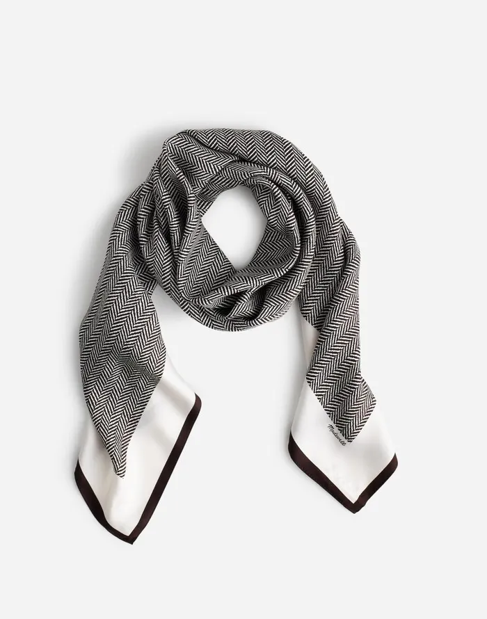 Madewell Oversized Silk Bandana Antique Cream Women Scarves