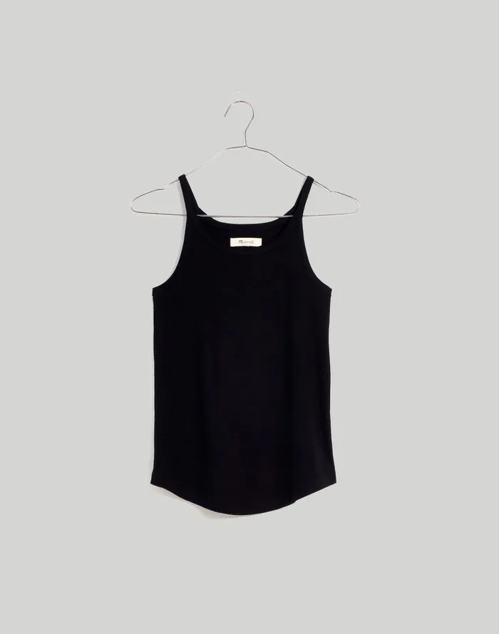 Madewell Plus Supima Rib 03990s Tank True Black Women Tees