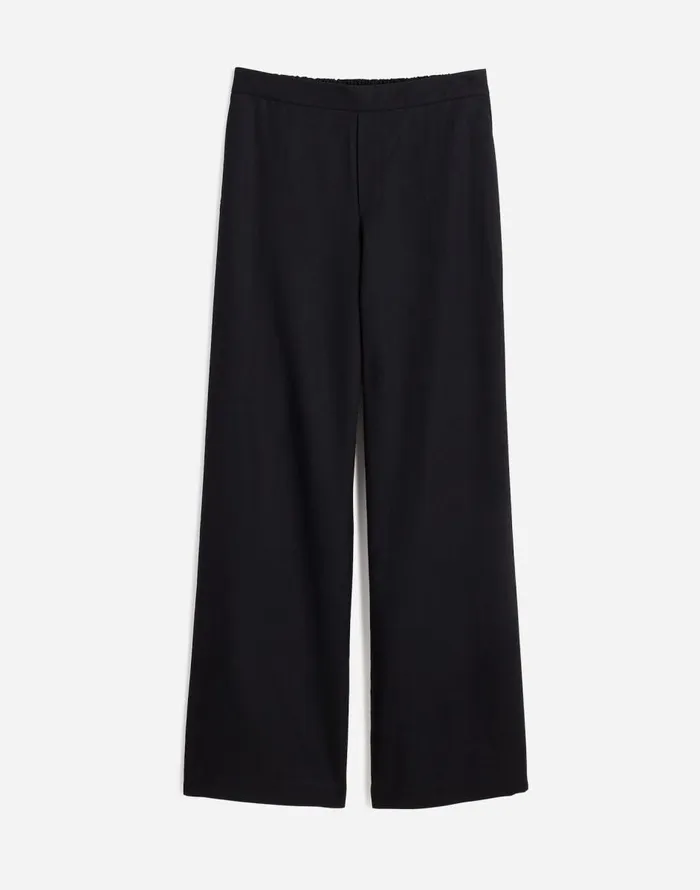 Madewell PullOn Straight Pants In Drapey Twill True Black Women Pants