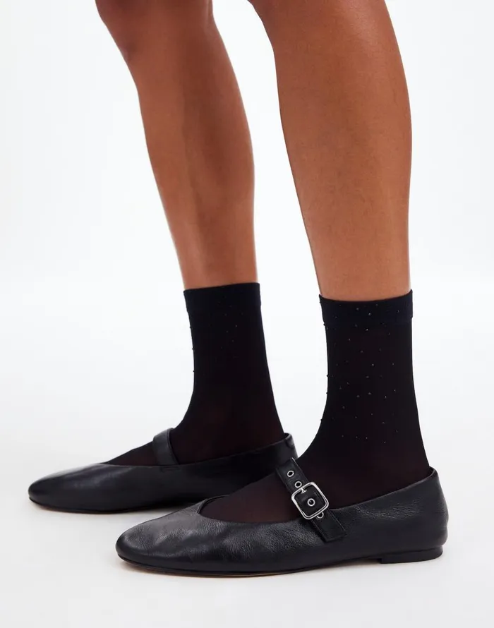 Madewell RhinestoneEmbellished Sheer Ankle Socks True Black Women Socks