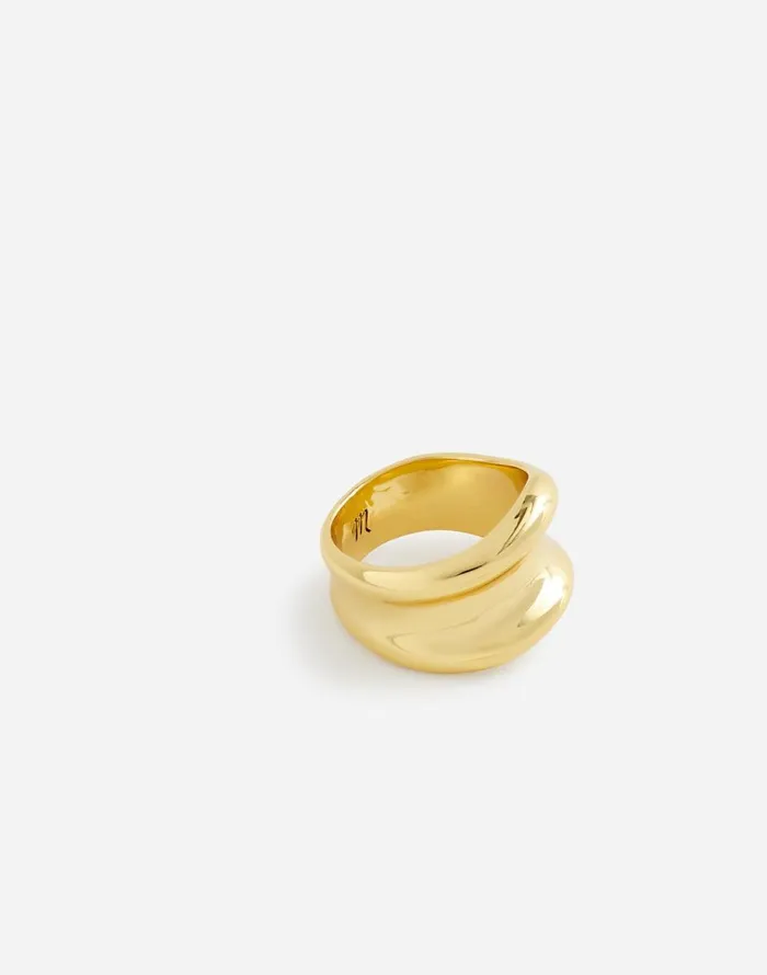 Madewell Sculpted Ring Pale Gold Women Jewelry