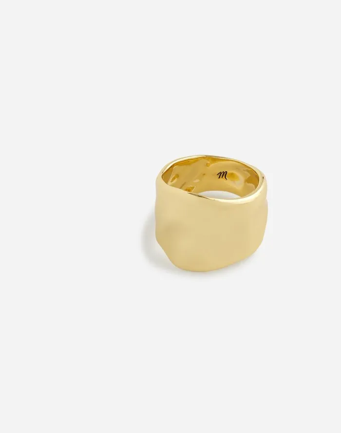 Madewell Sculptural Statement Ring Pale Gold Women Jewelry