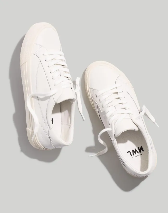 Madewell Sidewalk LowTop Sneakers Pale Parchment Women Sneakers