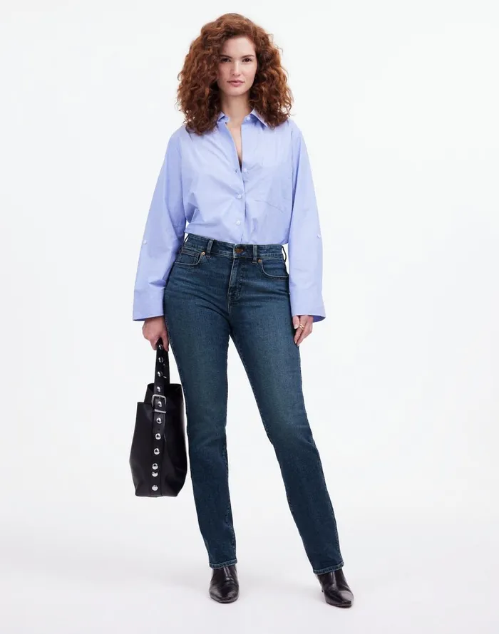 Madewell Tall Curvy MidRise Stovepipe Jeans In Deming Wash Deming Wash Women Jeans Madewell Tall Curvy MidRise Stovepipe Jeans In Deming Wash Deming Wash Women Jeans