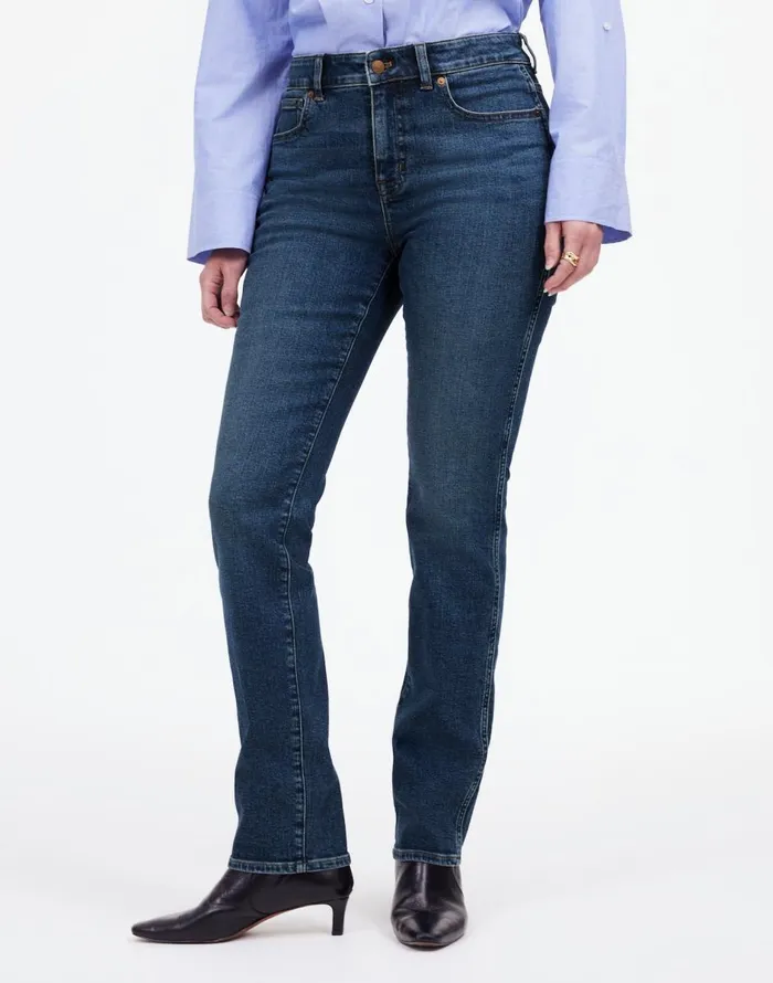 Madewell Tall Curvy MidRise Stovepipe Jeans In Deming Wash Deming Wash Women Jeans