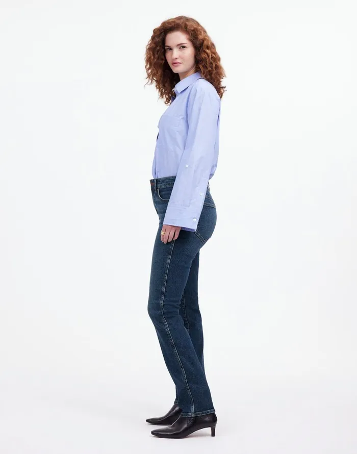 Madewell Tall Curvy MidRise Stovepipe Jeans In Deming Wash Deming Wash Women Jeans