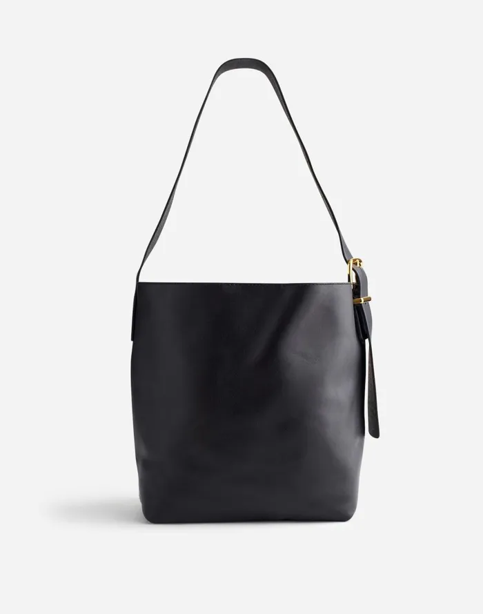 Madewell The Essential Medium Bucket Tote True Black Women Bags