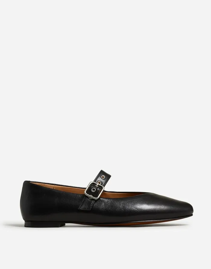 Madewell The Remy Mary Jane Flat True Black Women Flats and Loafers