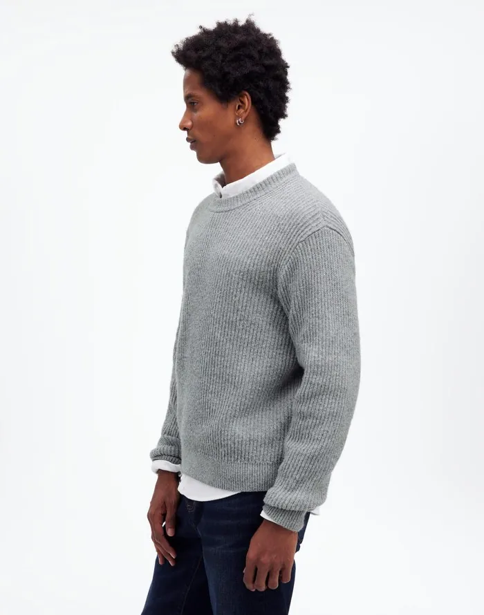 Madewell The Wyckoff Sweater Grey Marl Men Sweaters