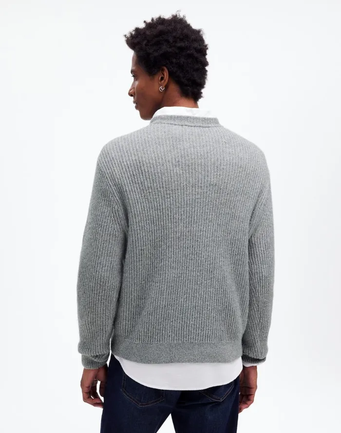 Madewell The Wyckoff Sweater Grey Marl Men Sweaters