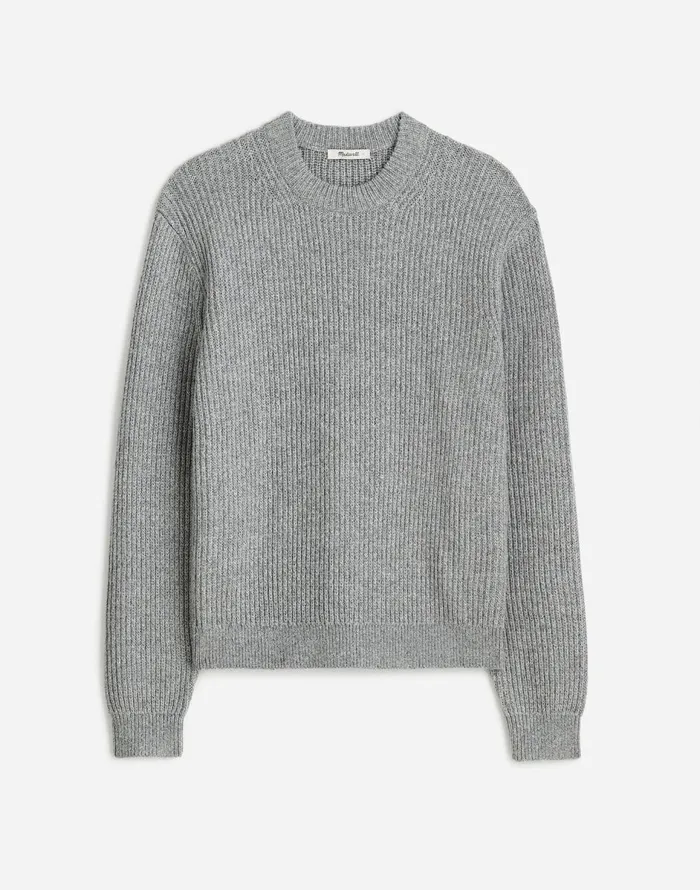 Madewell The Wyckoff Sweater Grey Marl Men Sweaters