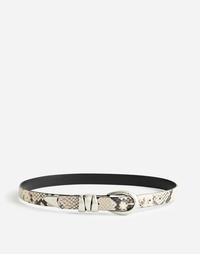 Madewell Triple Metal Keeper Belt True Black Multi Women Belts
