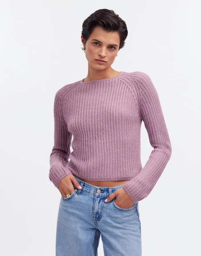 Madewell Yanawara Sawika Alpaca Sweater Lilac Women Sweaters