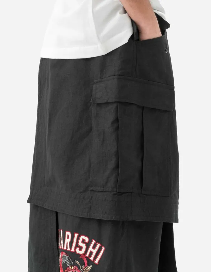 Maharishi Hakama Pants 6008 Cobra Asym Cargo Hakama Pants Black 8211 Men