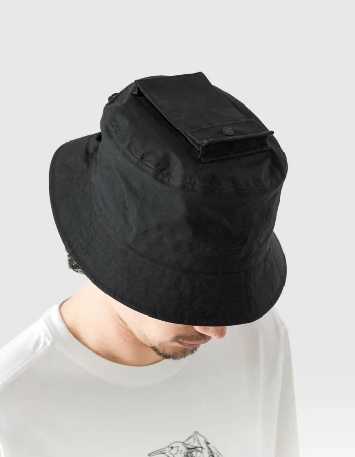 Maharishi Hats 6050 Utility Pocket Bucket Hat Black 8211 Men
