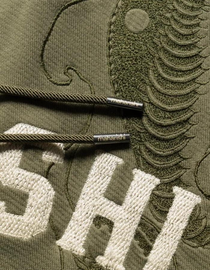 Maharishi Hooded Sweats 6011 Cobra Zipped Hooded Sweat Olive OG107F 8211 Men