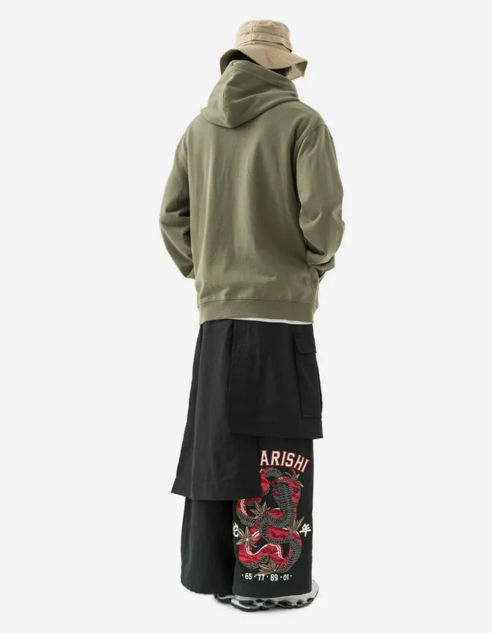 Maharishi Hooded Sweats 6011 Cobra Zipped Hooded Sweat Olive OG107F 8211 Men