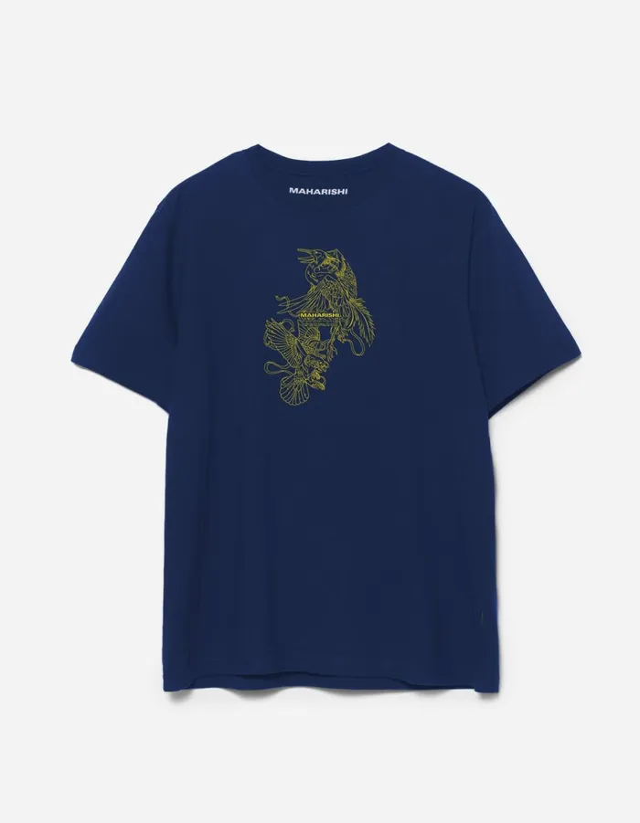 Maharishi Short Sleeve TShirts 1491 Crow and Heron Miltype TShirt Navy Blueprint 8211 Men Maharishi Short Sleeve TShirts 1491 Crow and Heron Miltype TShirt Navy Blueprint 8211 Men