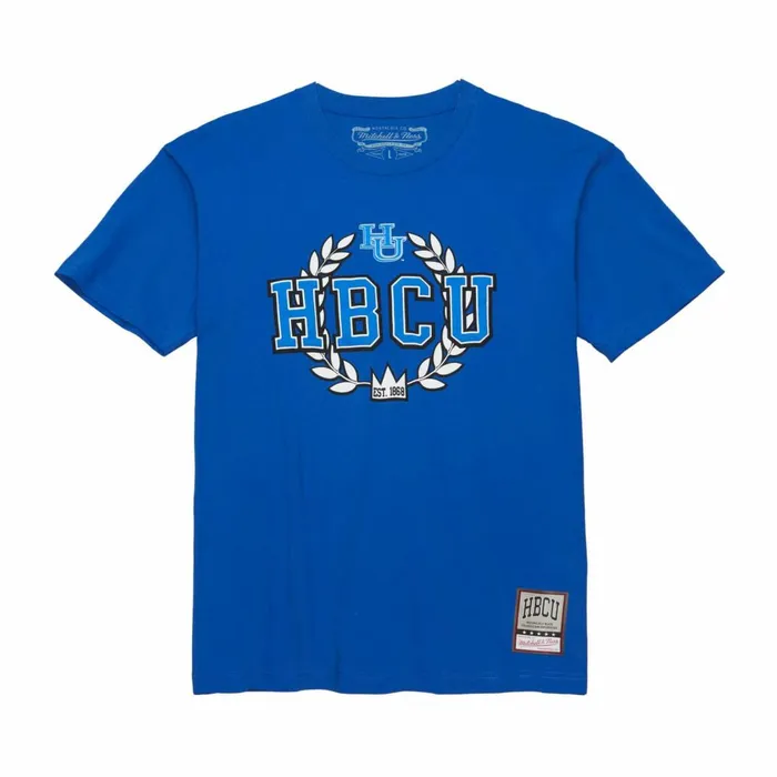 Men039s Collegiate Mitchell and Ness HBCU Wreath Tee Hampton University