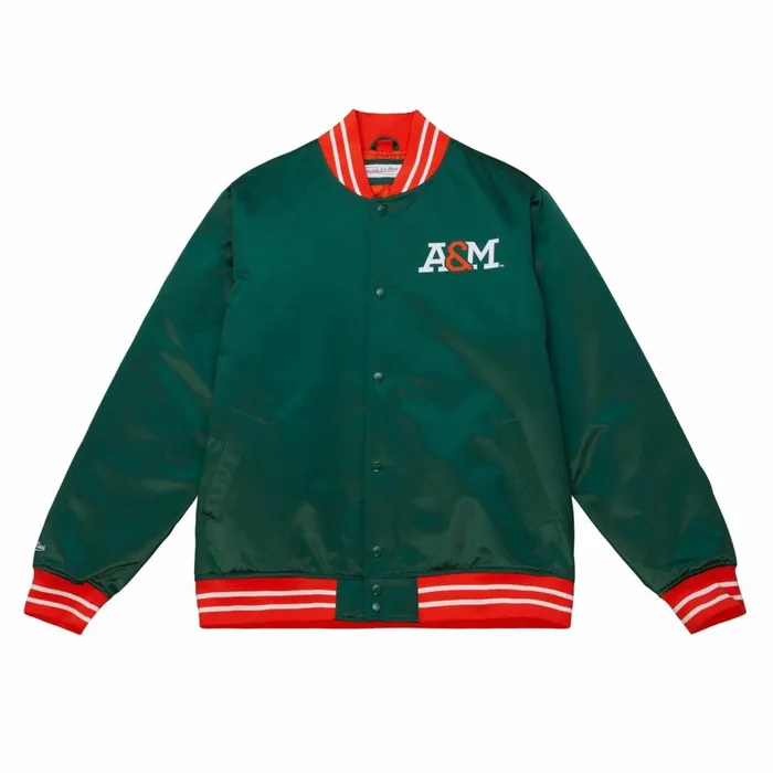 Men039s Collegiate Mitchell and Ness Heavyweight Satin Jacket Florida AandM University Men039s Collegiate Mitchell and Ness Heavyweight Satin Jacket Florida AandM University