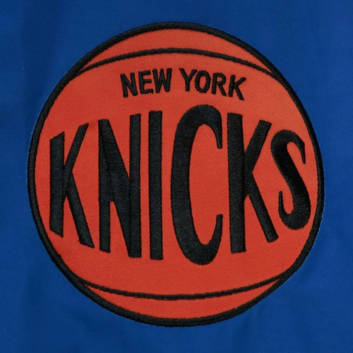 Men039s Jackets and Outerwear Mitchell and Ness Exploded Logo Warm Up Jacket New York Knicks Men039s Jackets and Outerwear Mitchell and Ness Exploded Logo Warm Up Jacket New York Knicks