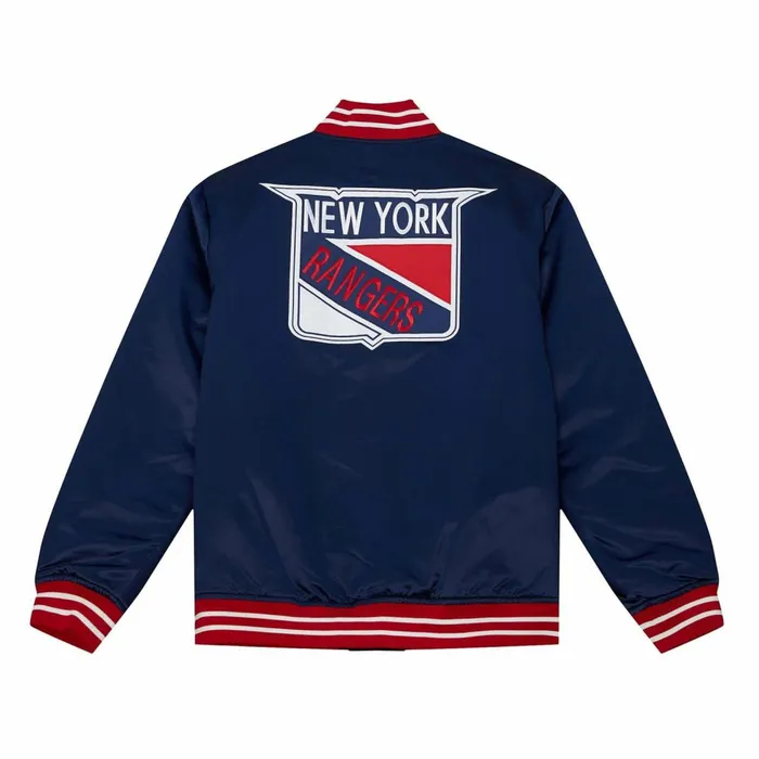 Men039s Jackets and Outerwear Mitchell and Ness Heavyweight Satin Jacket New York Rangers Men039s Jackets and Outerwear Mitchell and Ness Heavyweight Satin Jacket New York Rangers