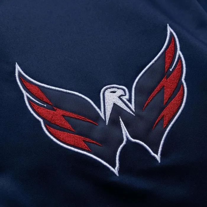 Men039s Jackets and Outerwear Mitchell and Ness Heavyweight Satin Jacket Washington Capitals Men039s Jackets and Outerwear Mitchell and Ness Heavyweight Satin Jacket Washington Capitals