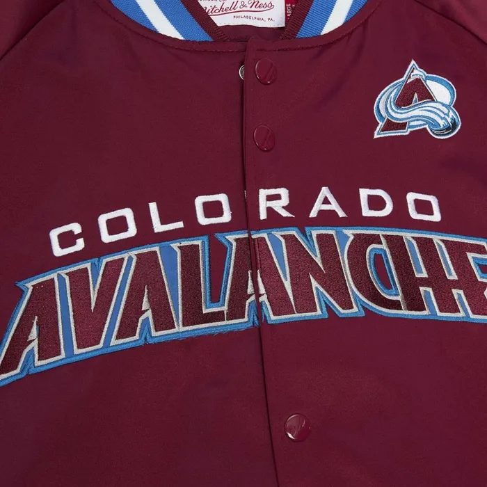 Men039s Jackets and Outerwear Mitchell and Ness Lightweight Satin Jacket Colorado Avalanche Men039s Jackets and Outerwear Mitchell and Ness Lightweight Satin Jacket Colorado Avalanche