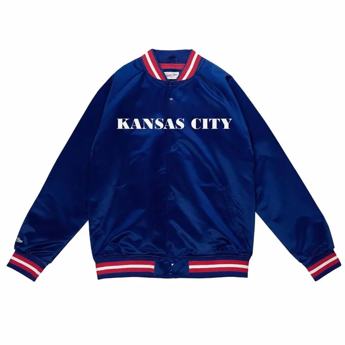 Men039s Jackets and Outerwear Mitchell and Ness Lighweight Satin Jacket Kansas City Kings Men039s Jackets and Outerwear Mitchell and Ness Lighweight Satin Jacket Kansas City Kings