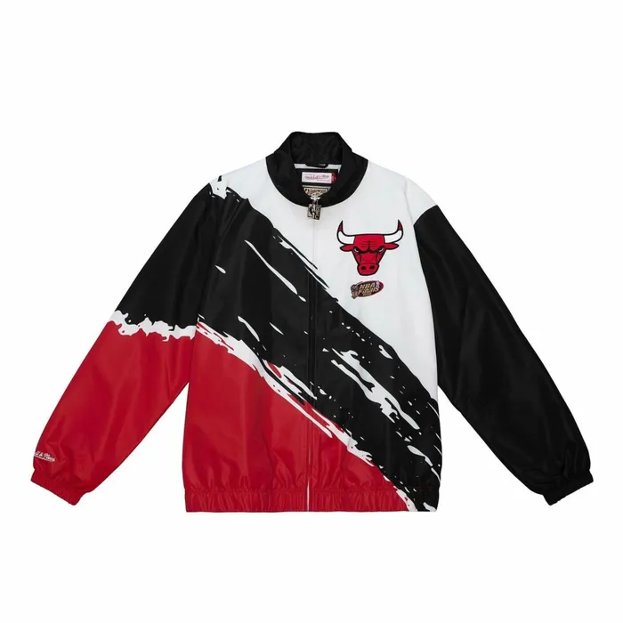 Men039s Jackets and Outerwear Mitchell and Ness Paintbrush Windbreaker Chicago Bulls Men039s Jackets and Outerwear Mitchell and Ness Paintbrush Windbreaker Chicago Bulls